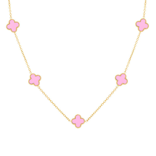 Sakura four leaf necklace