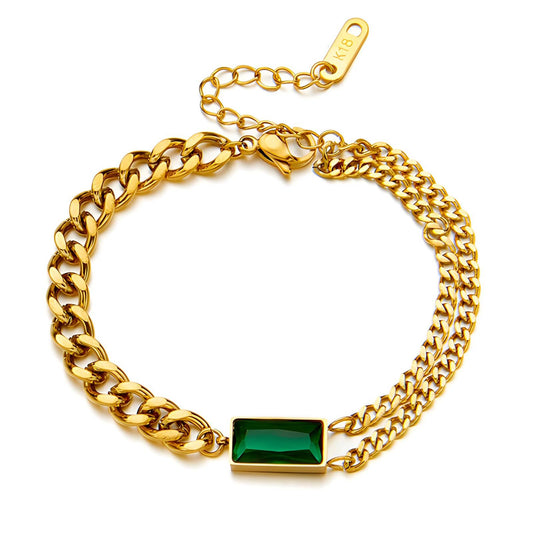 Lin Green Zirconia chain bracelet