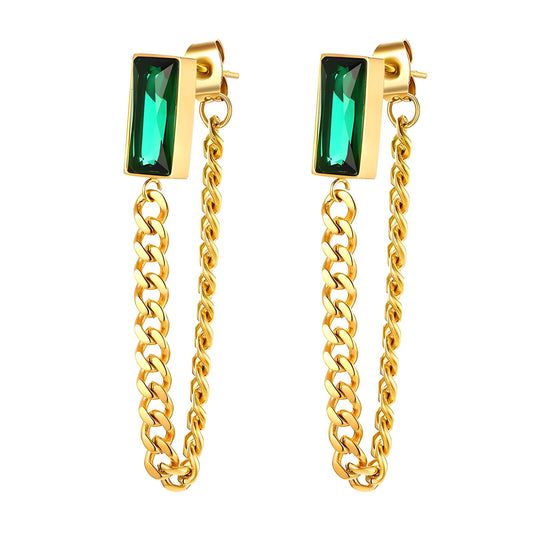 Lin Green Zirconia earrings